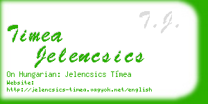 timea jelencsics business card